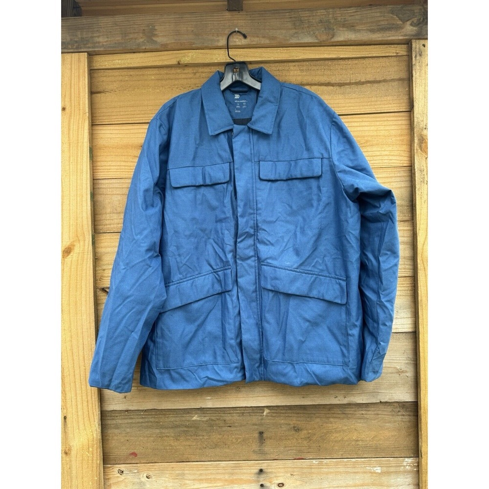 All in Motion Men's Sz Large Field Jacket Snap &‎ Zip Closure 4 Pockets
